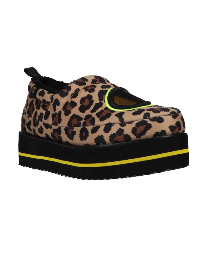 Champion Womens Slippers NZ - Hot Stuff Platform Black/Yellow ( 2781-YLICP )